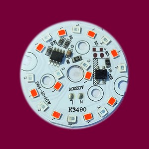 9W 220VAC Blue-Red 44mm Round DOB LED PCB